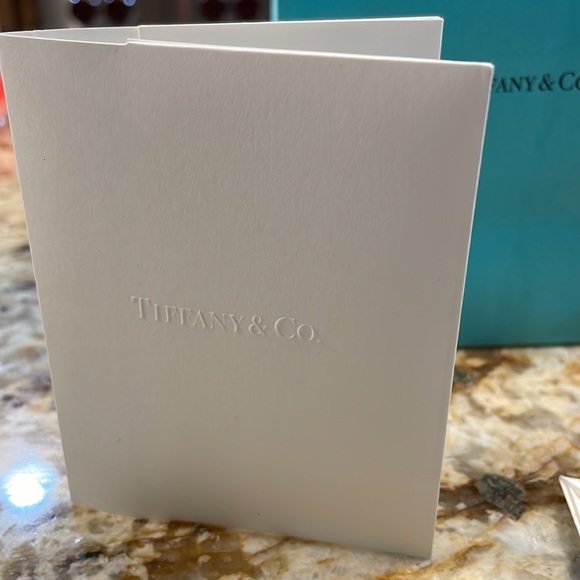 New Tiffany Box w Bow, Bag , Pouch, receipt card & gift tag card w envelope - Picture 5 of 7